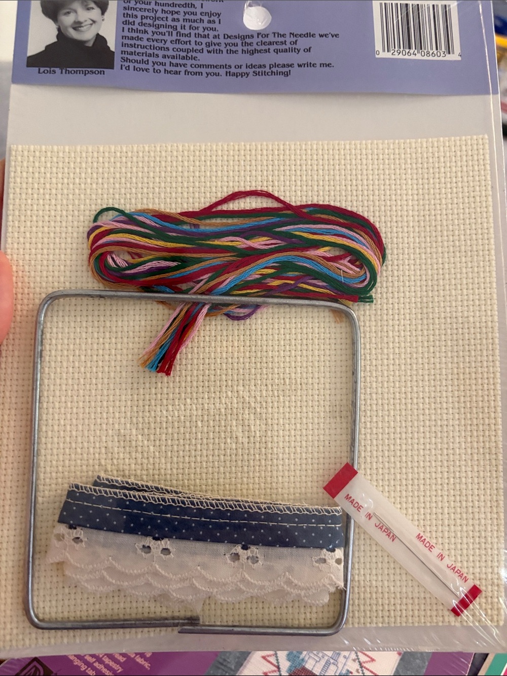 Trim 'N Wire Counted Cross Stitch Square - "Cross Stitch Forever" Kit - Picture 2 of 2